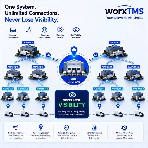 Collaborative Networking – Connect with Other Carriers using worxTMS worxTMS - Collaborative Networking