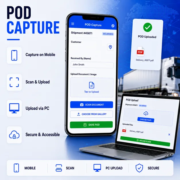 Easy POD Capture with worxTMS.com worxTMS - POD Cature